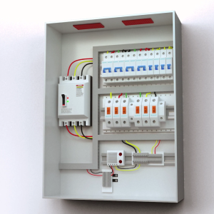 Fire extinguishing sticker - Stixx: Installation in electrical cabinet illustration